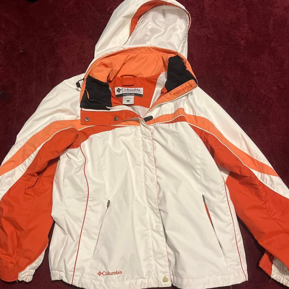 Vintage columbia white and orange